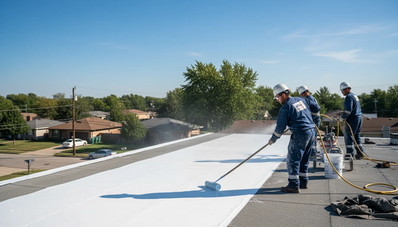 Commercial roof coating in Powhattan, KS near me